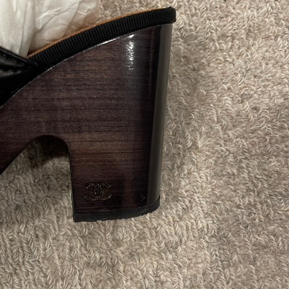 Authentic Chanel mules.  Black leather.  New with original box.  Women’s size 5. - Picture 4 of 9